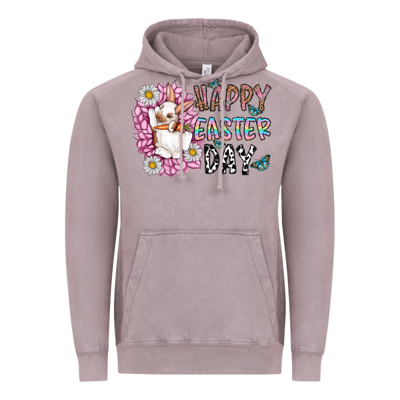 Happy Easter Day Vintage Hoodie by CowhideDigitalArt | Teevron