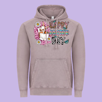 Happy Easter Day Vintage Hoodie Designed By Cowhidedigitalart