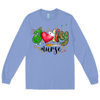 Colony Blue Jolly Nurse Black Long Sleeve Tee - CowhideDigitalArt