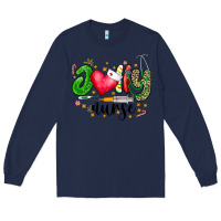 Navy Jolly Nurse Black Long Sleeve Tee - CowhideDigitalArt