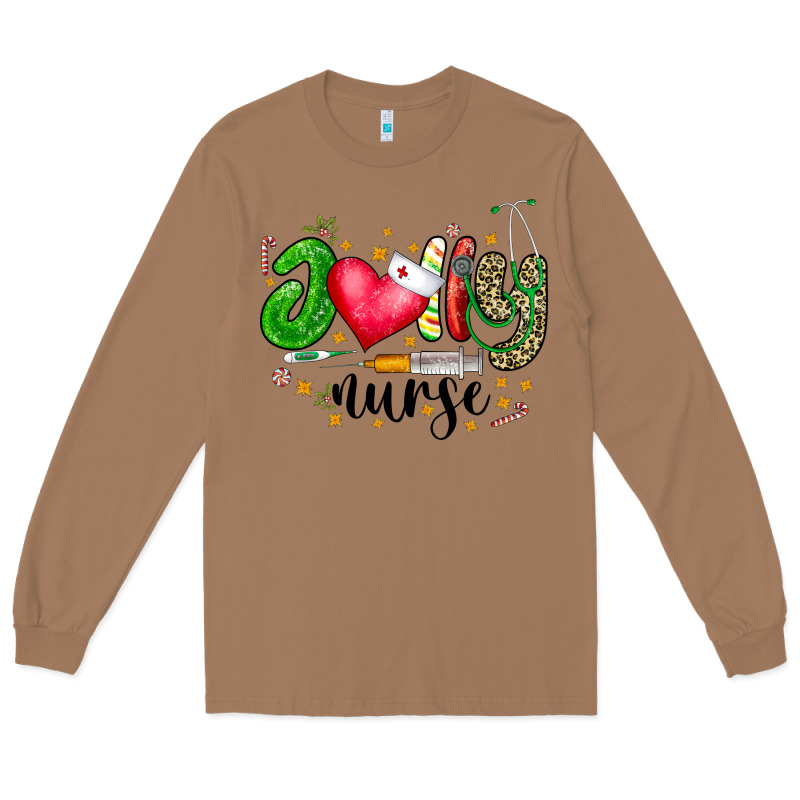 Jolly Nurse Black Long Sleeve Tee by CowhideDigitalArt | Teevron
