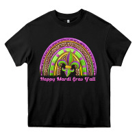 Black happy mardi gras y'all rainbow Heavy Core Tee - Jasminsmagicworld