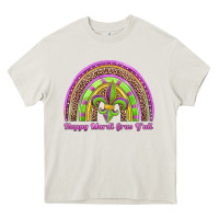 Cream happy mardi gras y'all rainbow Heavy Core Tee - Jasminsmagicworld