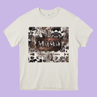 Mama Cowhide Cowgirl Heavy Core Tee Designed By Cowgirlartshop
