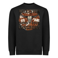 Black longhorn bullskull whatever lossos your longhorn Heavyweight Sweatshirt - JahusDesignShop