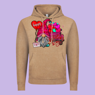 Happy Valentine's Day Vintage Hoodie Designed By Cowhidedigitalart