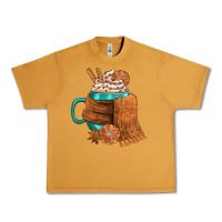 Peanut Butter Winter Coffee Cup With Scarf Urban Heavy Tee - FaDigitalArtStudio
