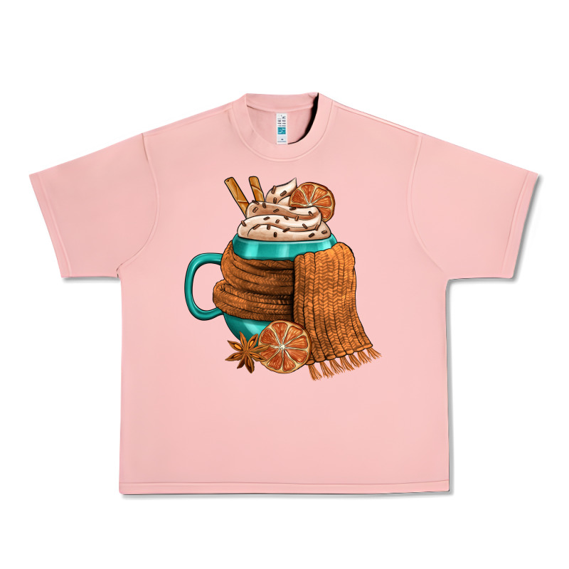 Winter Coffee Cup With Scarf Urban Heavy Tee by FaDigitalArtStudio | Teevron