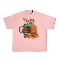 Salmon Winter Coffee Cup With Scarf Urban Heavy Tee - FaDigitalArtStudio