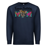 Navy french bulldog mom Premium Sweatshirt - RanaPortraitStore