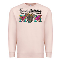 Pale Pink french bulldog mom Premium Sweatshirt - RanaPortraitStore