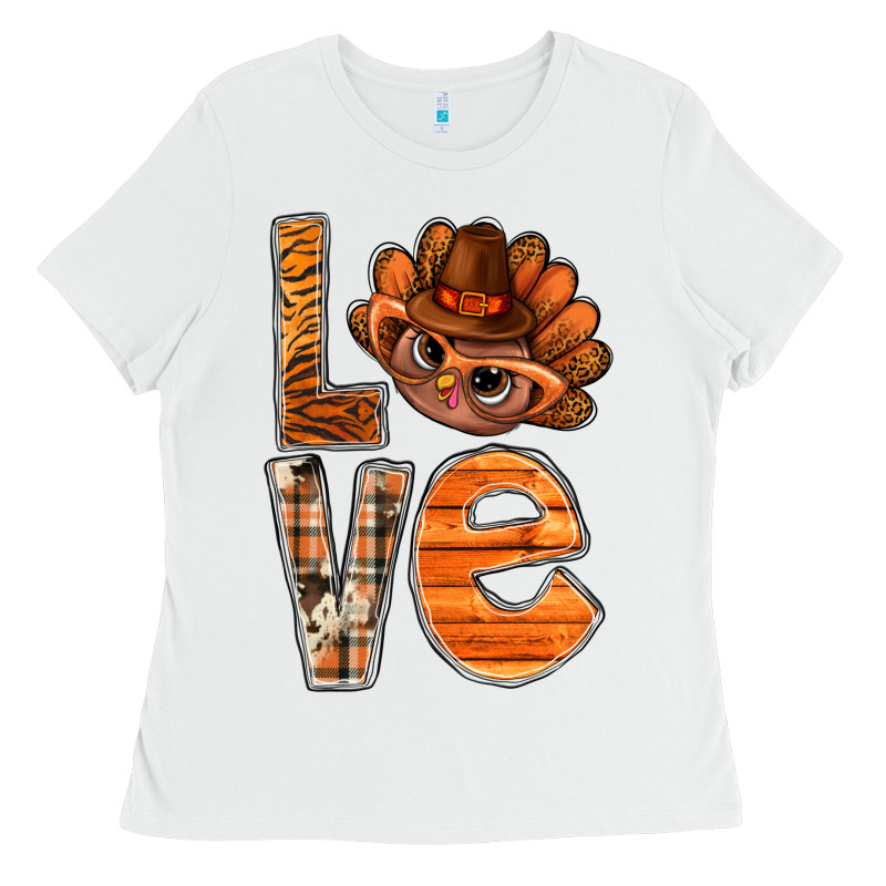 Thanksgiving With Turkey Love Bbs Ladies Tee by BundleAndBundleShop | Teevron