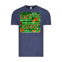 Vintage Denim american football megaphone and game seamless pattern Vintage Tee - BundleAndBundleShop