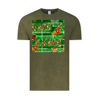 Vintage Olive american football megaphone and game seamless pattern Vintage Tee - BundleAndBundleShop