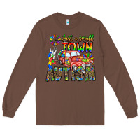 Chestnut Just a Girl Small Town Autism Long Sleeve Tee - CowhideDigitalArt
