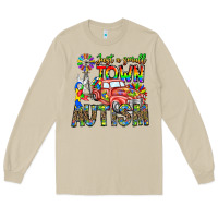 Mushroom Just a Girl Small Town Autism Long Sleeve Tee - CowhideDigitalArt