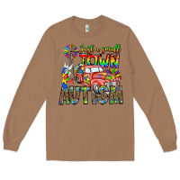 Toasted Coconut Just a Girl Small Town Autism Long Sleeve Tee - CowhideDigitalArt