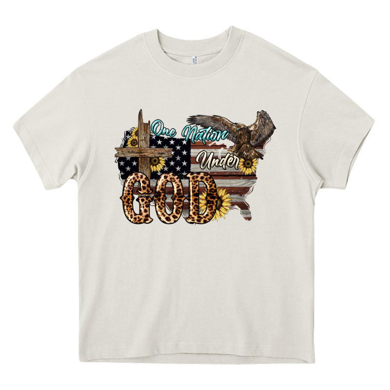 One Nation Under God 4th Of July Heavy Core Tee by HowdyJamesFarm | Teevron