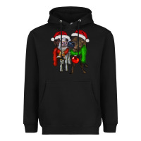 Black two christmas heifers Heavyweight Hoodie - RanaPortraitStore