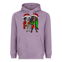 Lavender two christmas heifers Heavyweight Hoodie - RanaPortraitStore
