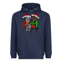 Navy two christmas heifers Heavyweight Hoodie - RanaPortraitStore