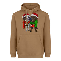 Toasted Coconut two christmas heifers Heavyweight Hoodie - RanaPortraitStore