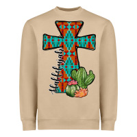 Mushroom aztec cactus cross Heavyweight Sweatshirt - JahusDesignShop