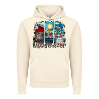 Vintage Artic Happy Easter Vintage Hoodie - CowhideDigitalArt