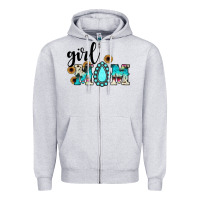 Heather Grey girl mom Zipper Hoodie - JahusDesignShop