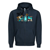 Navy girl mom Zipper Hoodie - JahusDesignShop