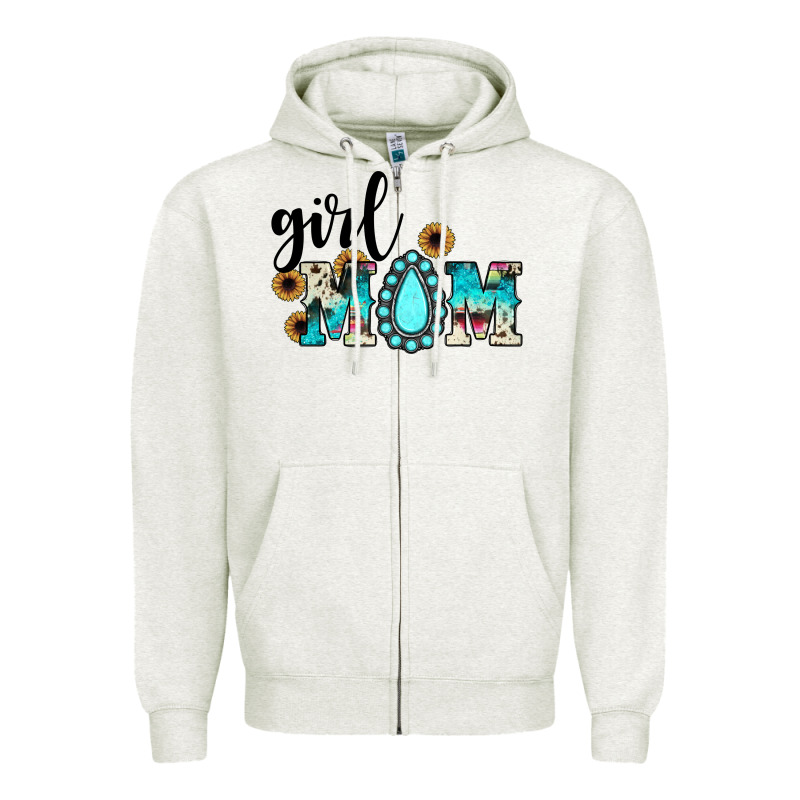 Girl Mom Zipper Hoodie by JahusDesignShop | Teevron