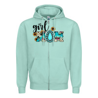 Seafoam girl mom Zipper Hoodie - JahusDesignShop