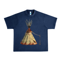 Navy teepe tipi Urban Heavy Tee - FaDigitalArtStudio