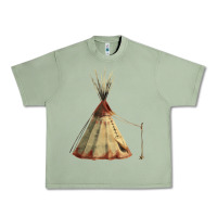 Oil Green teepe tipi Urban Heavy Tee - FaDigitalArtStudio