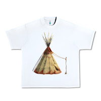 White teepe tipi Urban Heavy Tee - FaDigitalArtStudio