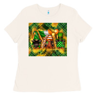 Bone St. Patrick's Day gnome Ladies Tee - FaDigitalArtStudio