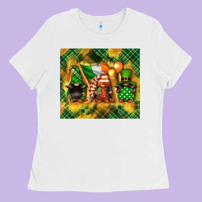 St. Patrick's Day Gnome Ladies Tee Designed By Fadigitalartstudio