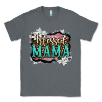 Charcoal Heather blessed mama Classic Tee - OliviaCreatesArt