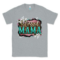 Heather Grey blessed mama Classic Tee - OliviaCreatesArt
