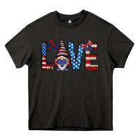Asphalt 4th Of July love gnome Heavy Core Tee - HowdyJamesFarm
