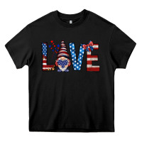 Black 4th Of July love gnome Heavy Core Tee - HowdyJamesFarm