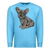 Ocean Blue french bulldog Premium Sweatshirt - RanaPortraitStore