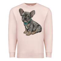Pale Pink french bulldog Premium Sweatshirt - RanaPortraitStore