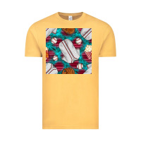 Vintage Mustard baseball  uniform with turquoise gemstone seamless pattern Vintage Tee - BundleAndBundleShop