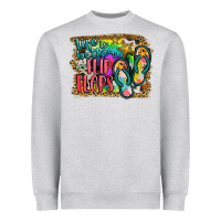 Heather Grey life is better in flip flops Heavyweight Sweatshirt - JahusDesignShop