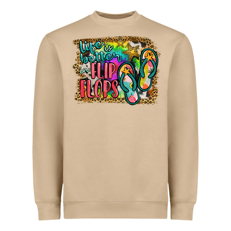 Life Is Better In Flip Flops Heavyweight Sweatshirt by JahusDesignShop | Teevron