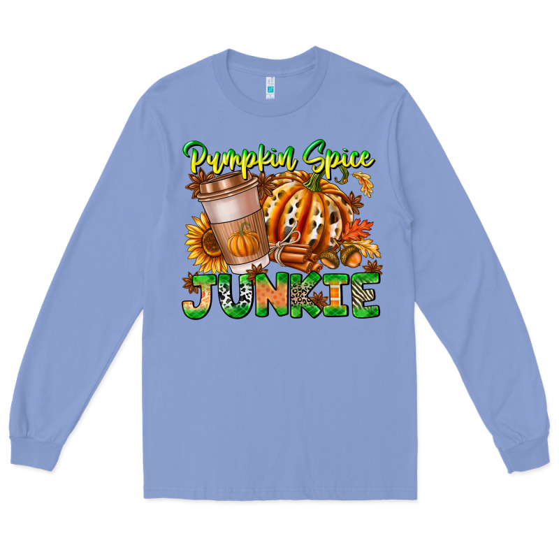 Pumpkin Spice Junkie Long Sleeve Tee by CowhideDigitalArt | Teevron