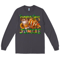 Smoke Pumpkin Spice Junkie Long Sleeve Tee - CowhideDigitalArt