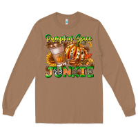 Toasted Coconut Pumpkin Spice Junkie Long Sleeve Tee - CowhideDigitalArt