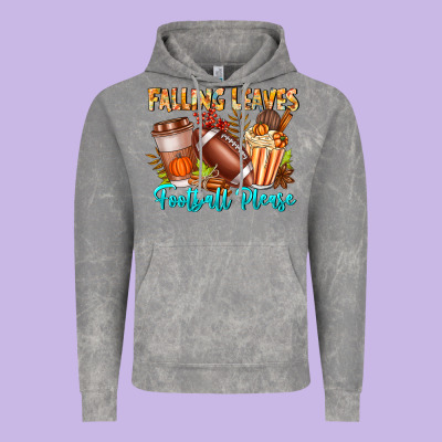 Falling Leaves Football Please Vintage Hoodie Designed By Cowhidedigitalart